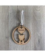 Bola de Navidad Nombres Grabados y Árbol y Estrellas Caladas