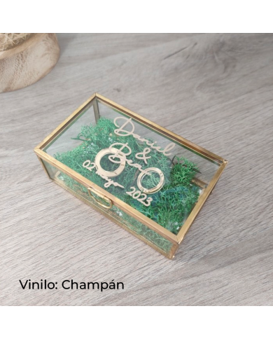 Porta Alianzas Joyero con vinilo