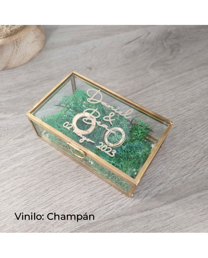 Porta Alianzas Joyero con vinilo