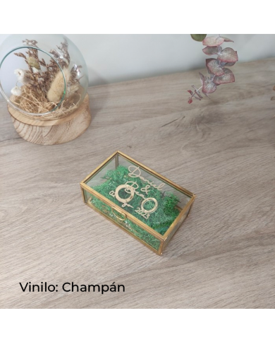 Porta Alianzas Joyero con vinilo
