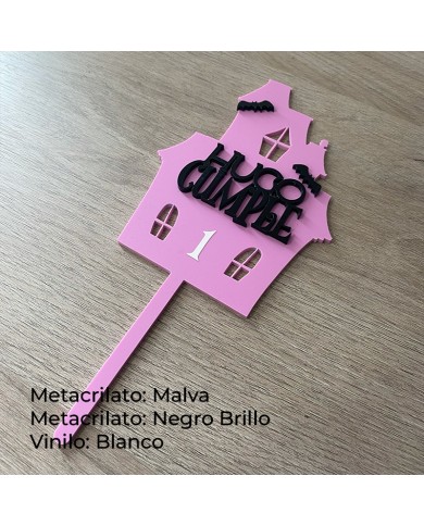 Topper Casa Encantada con Nombre y Edad Topper Casa Encantada con Nombre y Edad