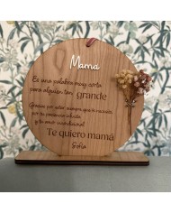 Cartel "Te quiero" y Familiar con Ramillete