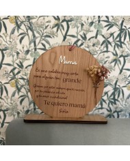 Cartel "Te quiero" y Familiar con Ramillete