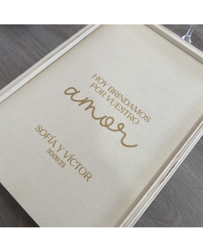 Caja "Hoy brindamos por vuestro amor"