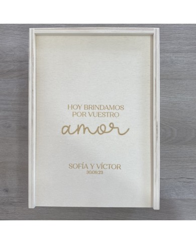 Caja "Hoy brindamos por vuestro amor" Caja "Hoy brindamos por vuestro amor"