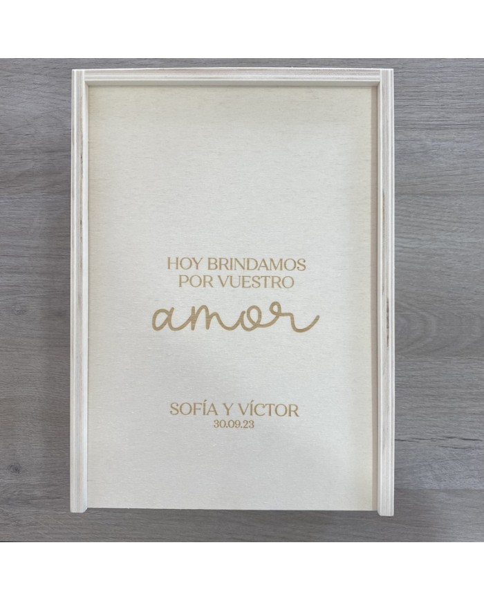 Caja "Hoy brindamos por vuestro amor"