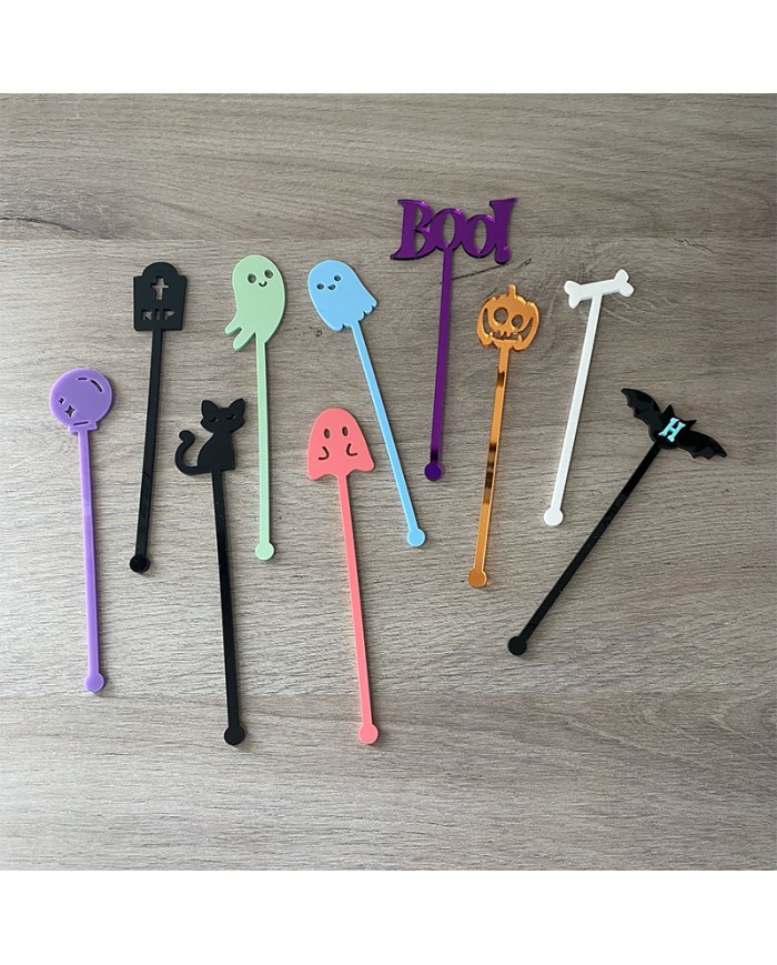 Agitador Boo! Morado Espejo