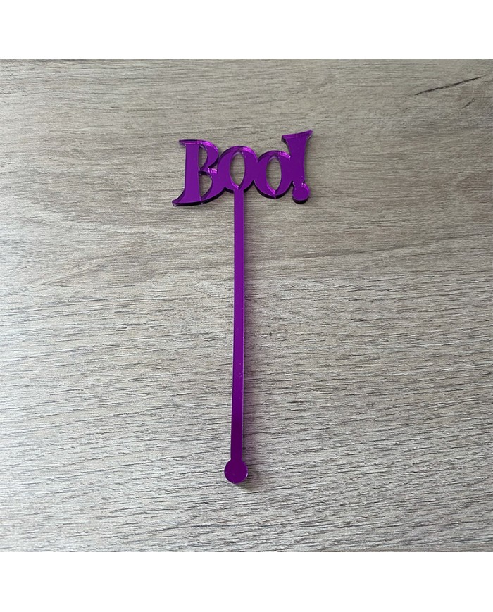 Agitador Boo! Morado Espejo