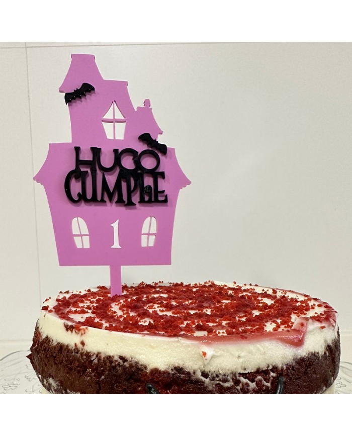 Topper Casa Encantada con Nombre y Edad