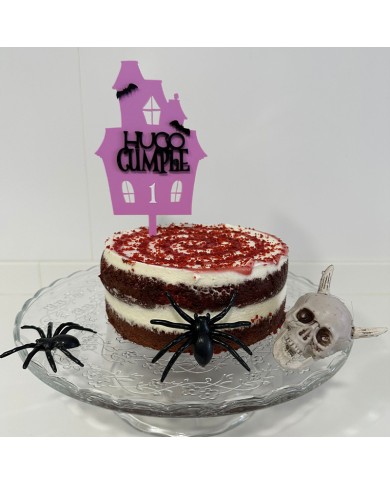 Topper Casa Encantada con Nombre y Edad Topper Casa Encantada con Nombre y Edad