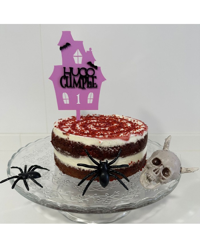 Topper Casa Encantada con Nombre y Edad