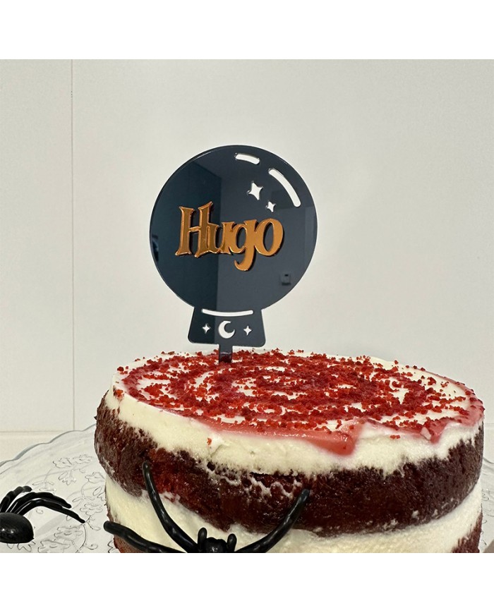 Topper Bola de Cristal con Nombre