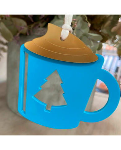 Adorno de Navidad con Forma de Taza de Café