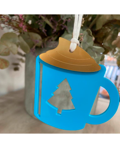 Adorno de Navidad con Forma de Taza de Café Adorno de Navidad con Forma de Taza de Café