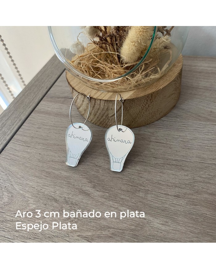 Pendientes Globo Aerostático con Nombre