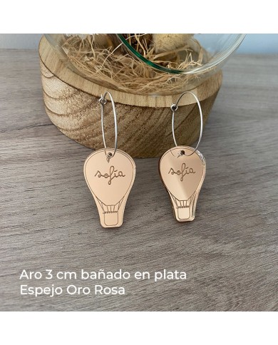 Pendientes Globo Aerostático con Nombre