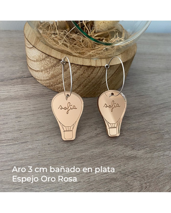 Pendientes Globo Aerostático con Nombre