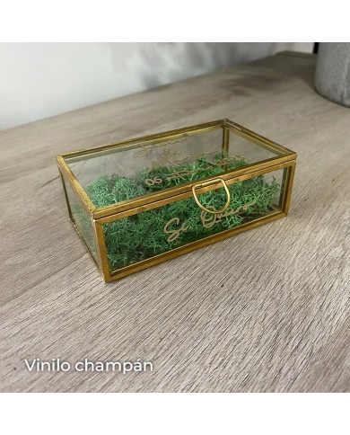 Porta Alianzas Joyero con vinilo