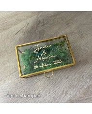 Porta Alianzas Joyero con vinilo