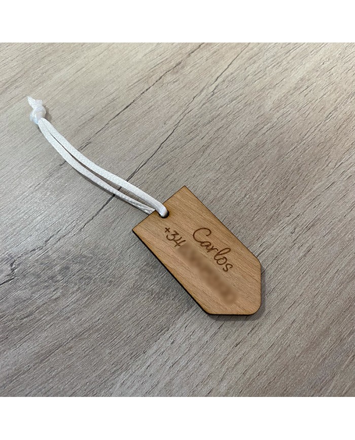 Identificador de Maleta Etiqueta con Nombre y Número de Teléfono