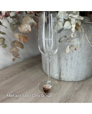 Copa de Champán con Nombre Grabado