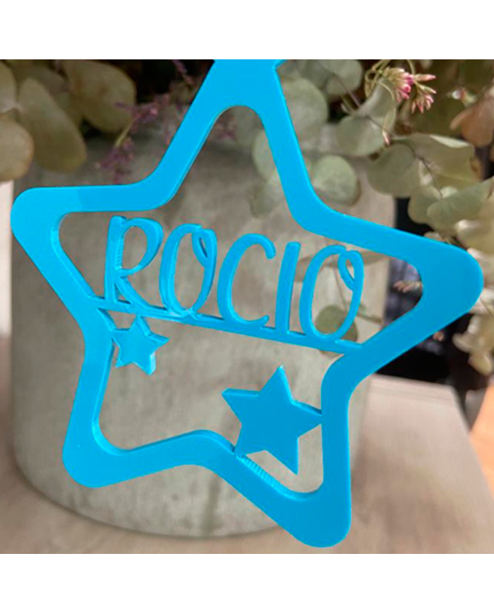 Bola de Navidad con Forma de Estrella y Nombre