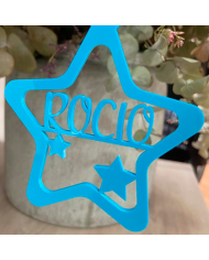 Bola de Navidad con Forma de Estrella y Nombre