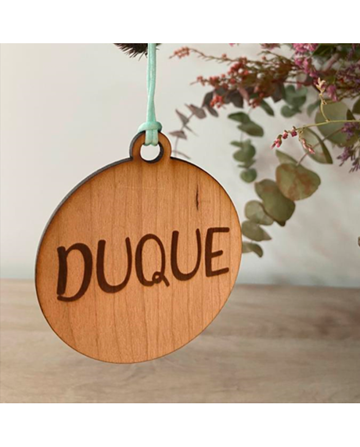 Bola de Navidad Redonda con Nombre Grabado