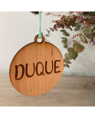 Bola de Navidad Redonda con Nombre Grabado