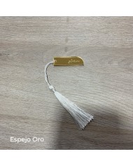 Marcasitios Etiqueta con Nombre Grabado y Borla