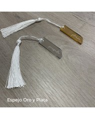 Marcasitios Etiqueta con Nombre Grabado y Borla