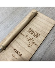 Placa "Gracias por ser mi testigo" con Boli Personalizado con Nombre