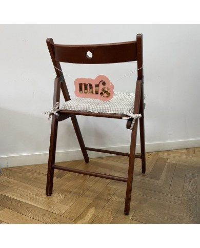 Cartel "Mr" y "Mrs" para Sillas