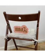 Cartel "Mr" y "Mrs" para Sillas