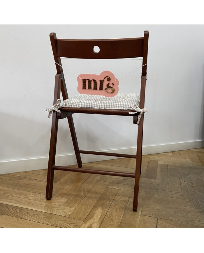 Cartel "Mr" y "Mrs" para Sillas