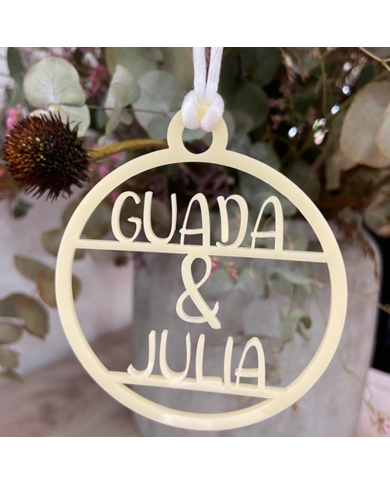 Bola de Navidad con Dos Nombres Bola de Navidad con Dos Nombres