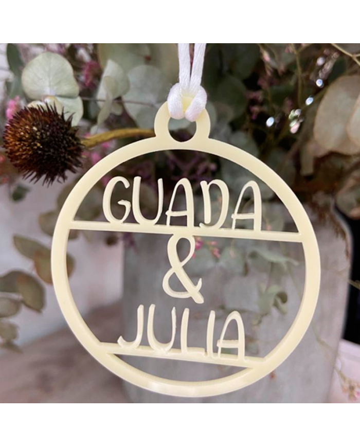 Bola de Navidad con Dos Nombres