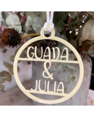 Bola de Navidad con Dos Nombres