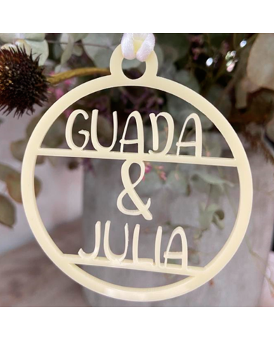 Bola de Navidad con Dos Nombres