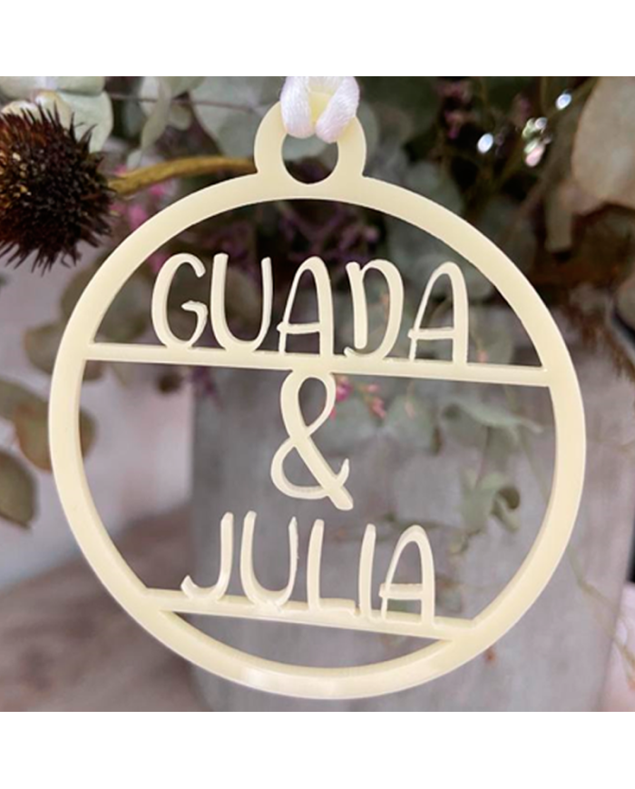 Bola de Navidad con Dos Nombres