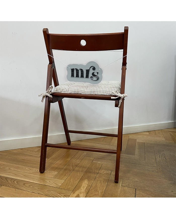 Cartel "Mr" y "Mrs" para Sillas