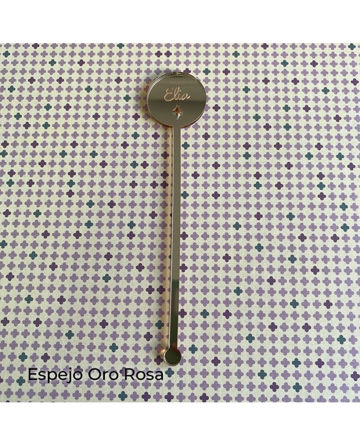 Agitador Nombre Grabado con Detalle Troquelado Agitador Nombre Grabado con Detalle Troquelado
