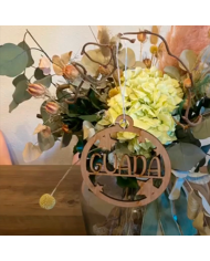 Bola de Navidad Redonda con Estrellas y Nombre Bola de Navidad Redonda con Estrellas y Nombre