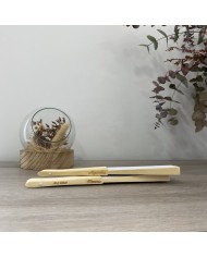 Abanicos de Madera y Papel con Nombre Grabado