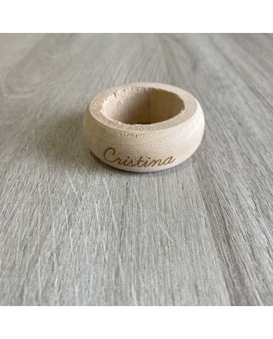 Servilletero de Madera con Nombre Grabado