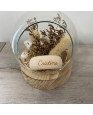 Servilletero de Madera con Nombre Grabado