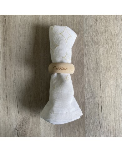 Servilletero de Madera con Nombre Grabado