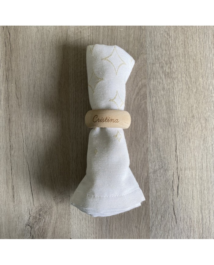 Servilletero de Madera con Nombre Grabado