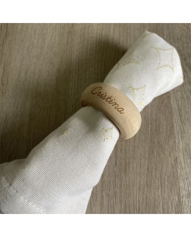 Servilletero de Madera con Nombre Grabado