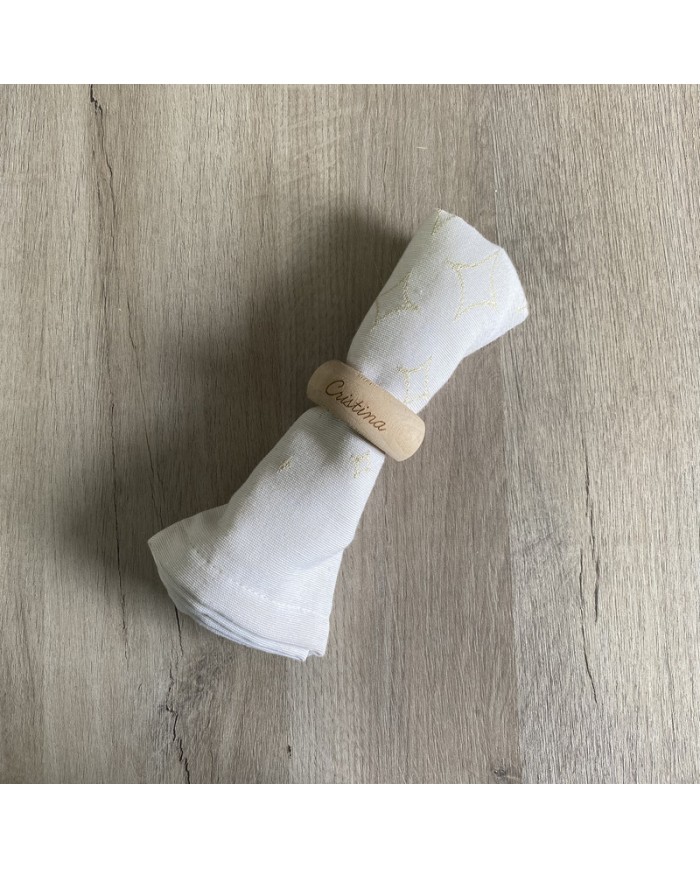 Servilletero de Madera con Nombre Grabado